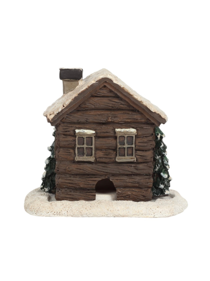 Log Cabin Incense Cone Burner