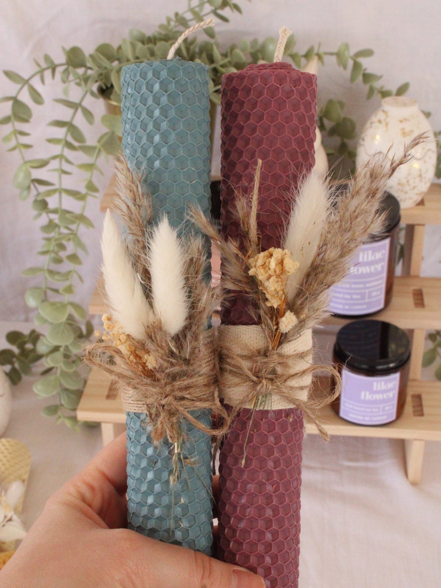 Handmade Honeycomb Easter Candles