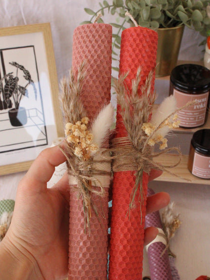 Handmade Honeycomb Easter Candles