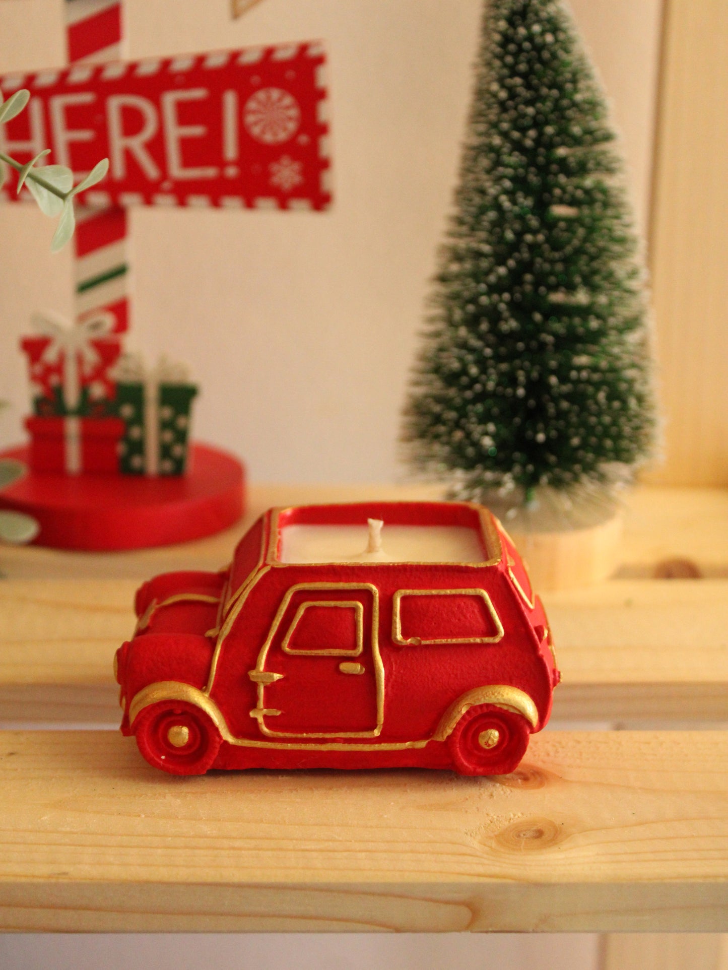 Χερoποίητο Δοχείο Κερί Αυτοκίνητο