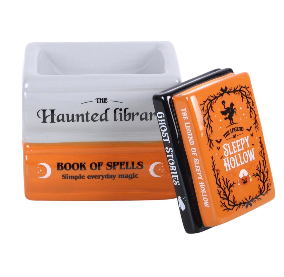 Haunted Library Book Stack Wax Burner
