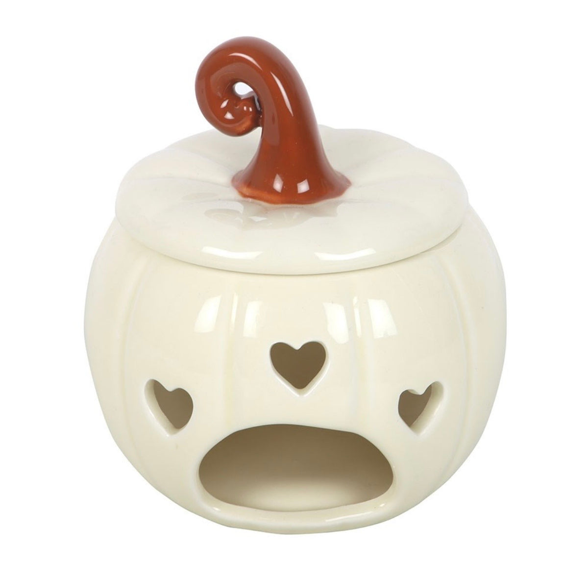 White Curly Pumpkin Wax Burner