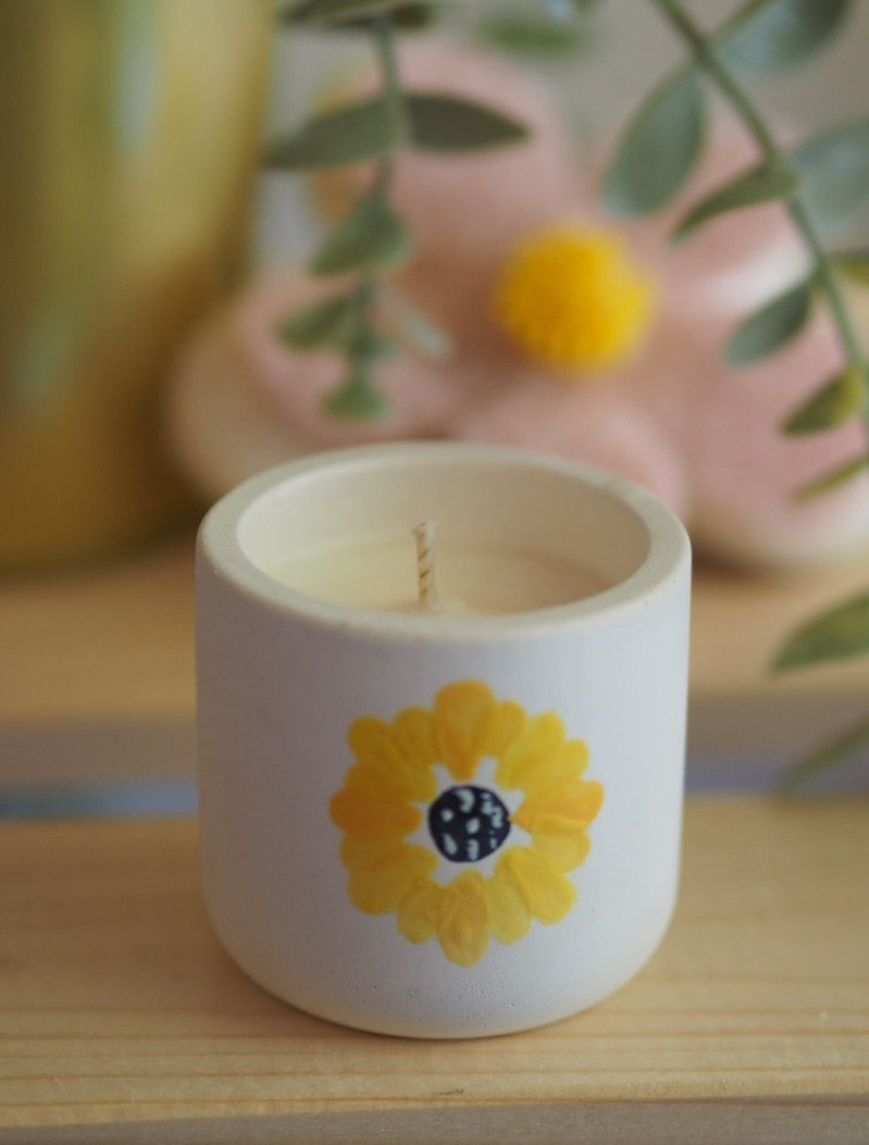 Handmade Cement Container-Margarita With Soy Wax